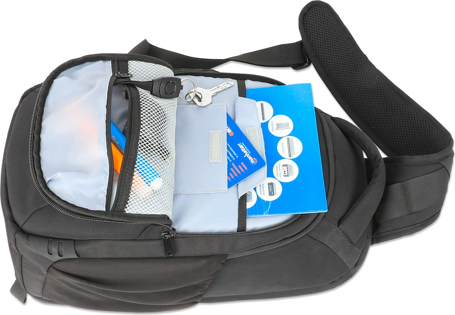 Çantë shpine MANHATTAN Amsterdam për notebook 13.3 inç, e zezë