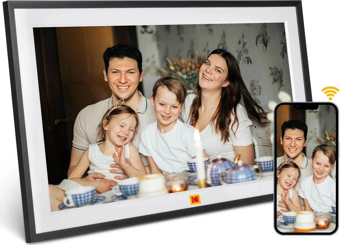 Kornizë digjitale Kodak RCF-1561P, 32GB, WiFi, FHD, USB-C, e zezë