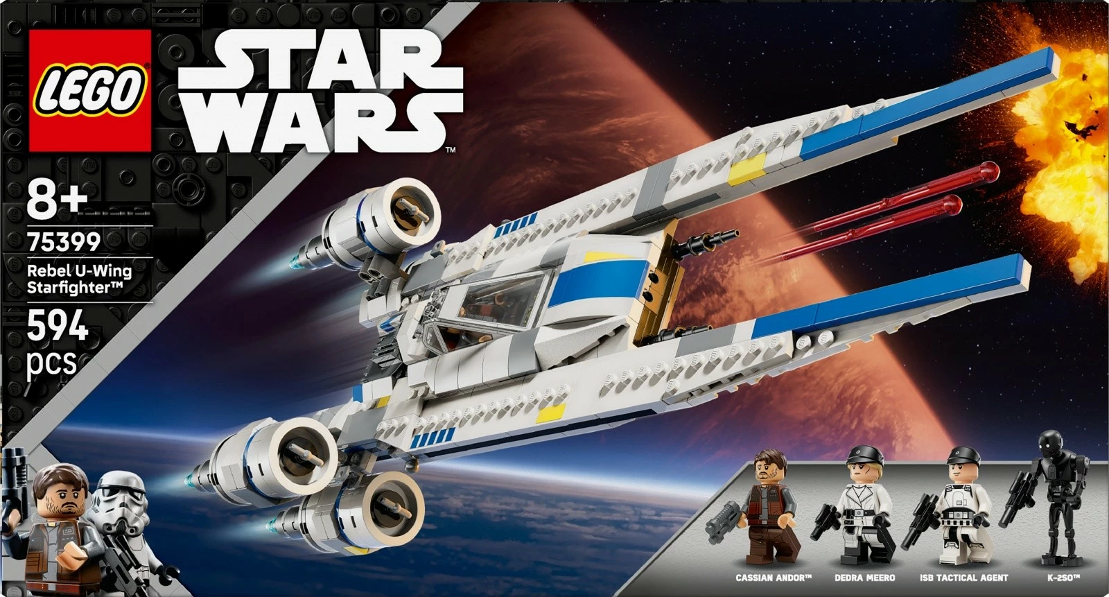 Set LEGO Star Wars U-Wing Rebel Fighter 75399, 594 pjesë