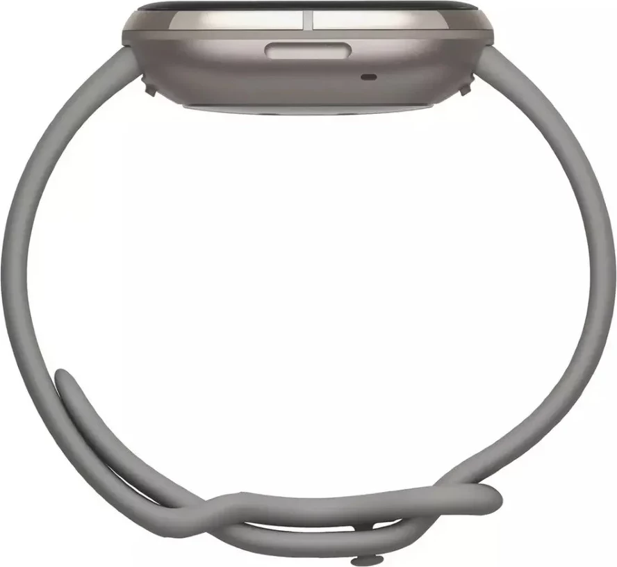 Smartwatch Fitbit Sense FB512SRSG me GPS, EDA, bateri deri 6 ditë, 50m rezistencë ndaj ujit, gri sage/argjendtë