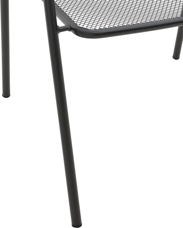 Karrige për kopsht Pomedon e grumbullueshme, metalike, ngjyrë e zezë, 56x64x87cm