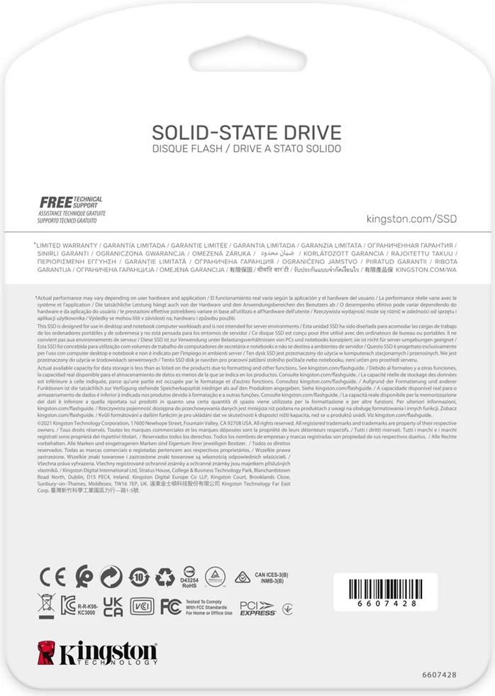 SSD Kingston Technology 512GB KC3000 M.2 2280 NVMe