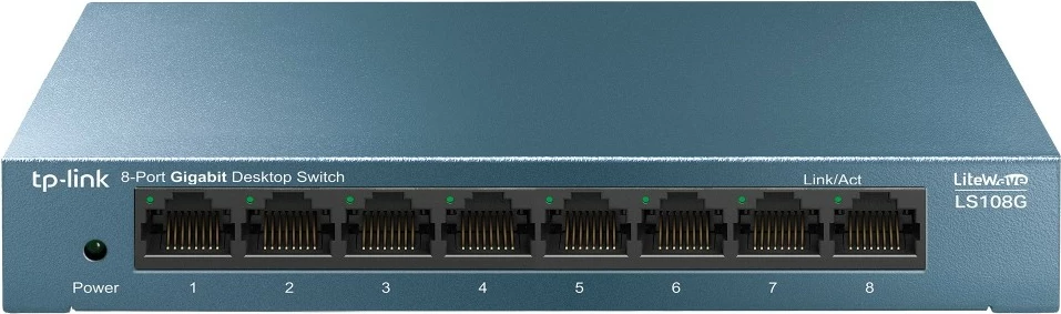 Switch TP-Link LiteWave LS108G, 8 porte, Gigabit Ethernet, Blu