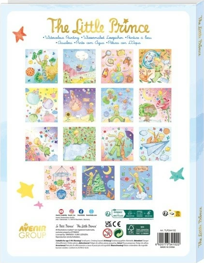 Set pikturimi me akuarel The Little Prince, MG DYSTRYBUCJA, 15 faqe, 8 ngjyra, me furçë