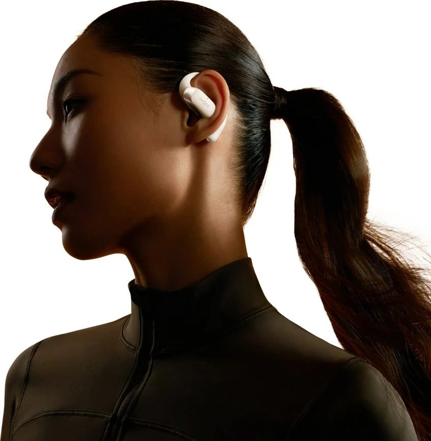 Kufje wireless SHOKZ OpenFit 2, ear-hook, Bluetooth, Bezhe