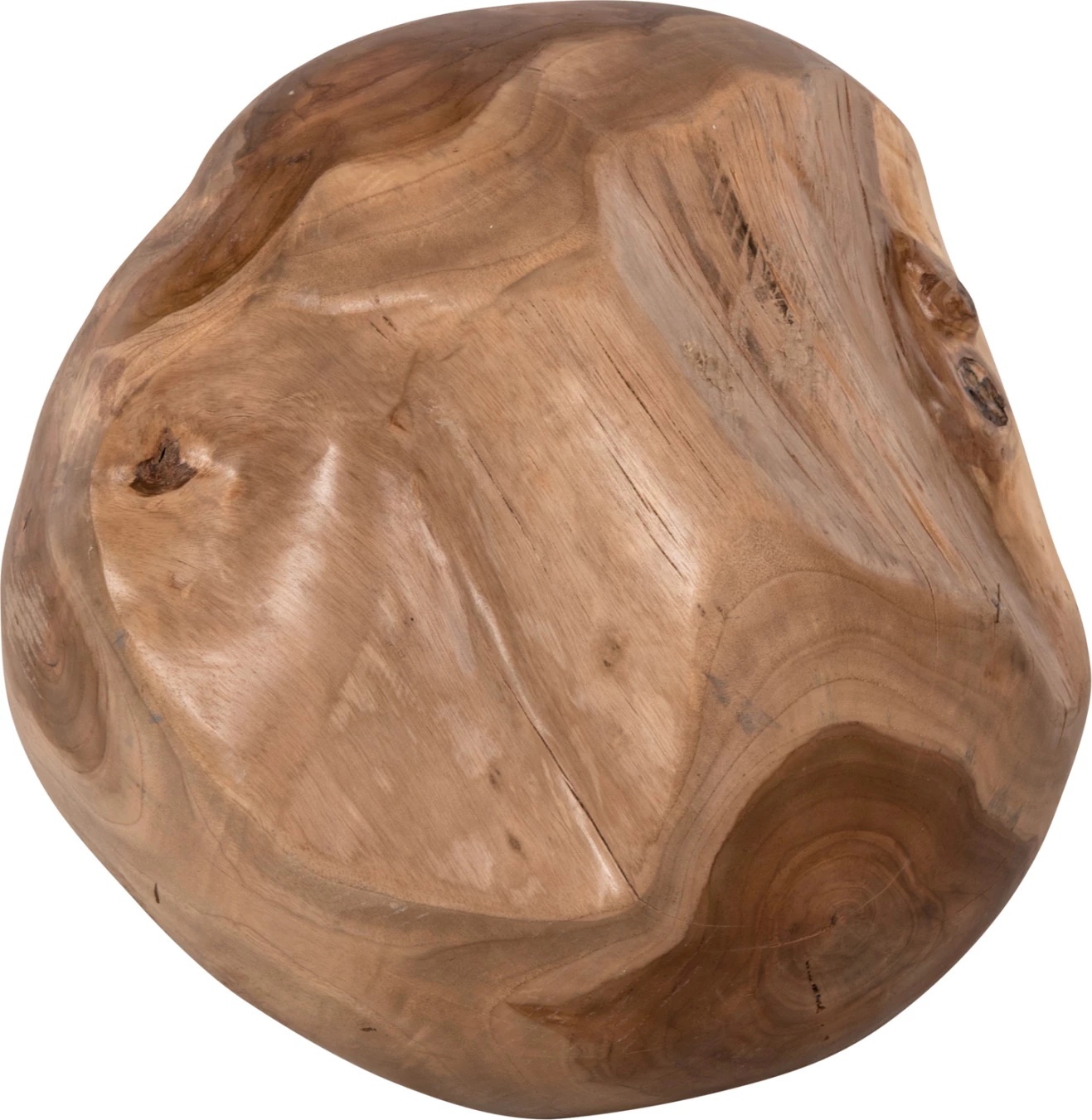 Dekor për dysheme CLEM, sferë prej druri tik, madhësi mesatare Φ40cm