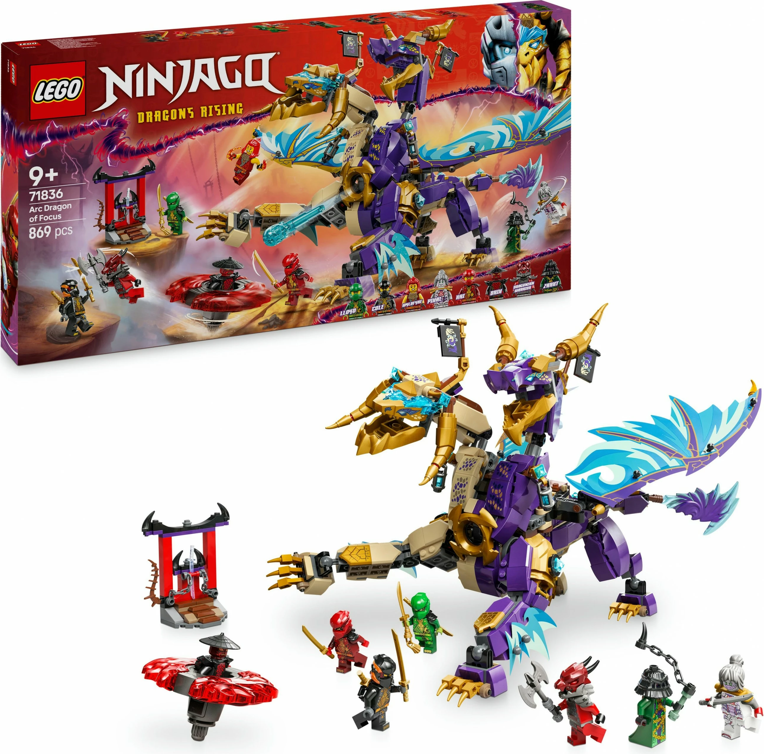 Set ndërtimi LEGO Ninjago 71836 Lichtbogendrache, 869 pjesë, multikolor
