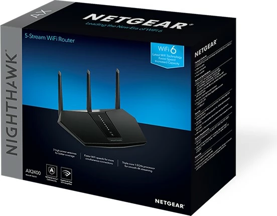 Router NETGEAR Nighthawk AX2400, Wi-Fi 6, Dual-band, i zi
