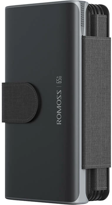 Powerbank Romoss SPB30-171-2133H, 30000mAh, 65W, me panele diellore, e zezë