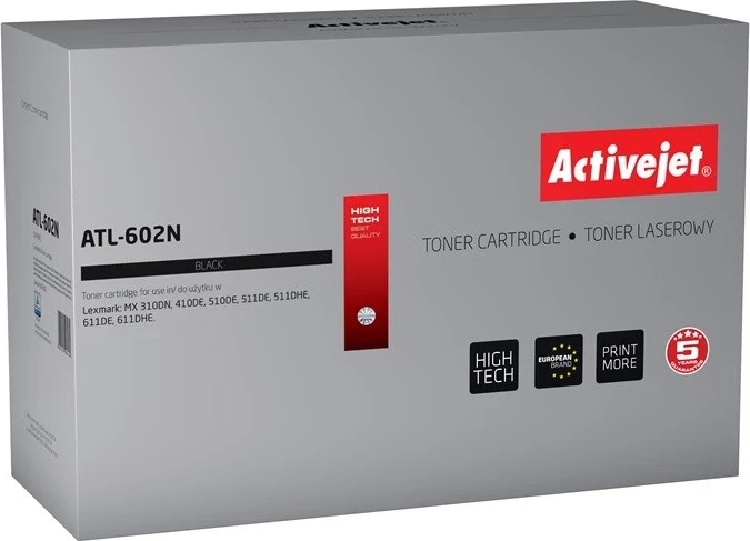Toner zëvendësues Activejet ATL-602N për printer Lexmark, i zi