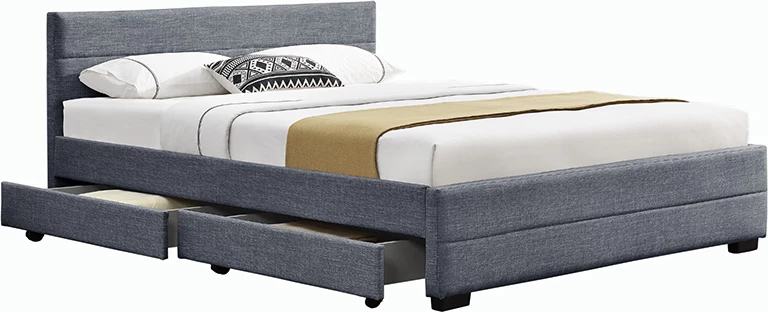 Krevat dopio Antigone, stof antracit me hapësirë ruajtjeje, 160x200cm