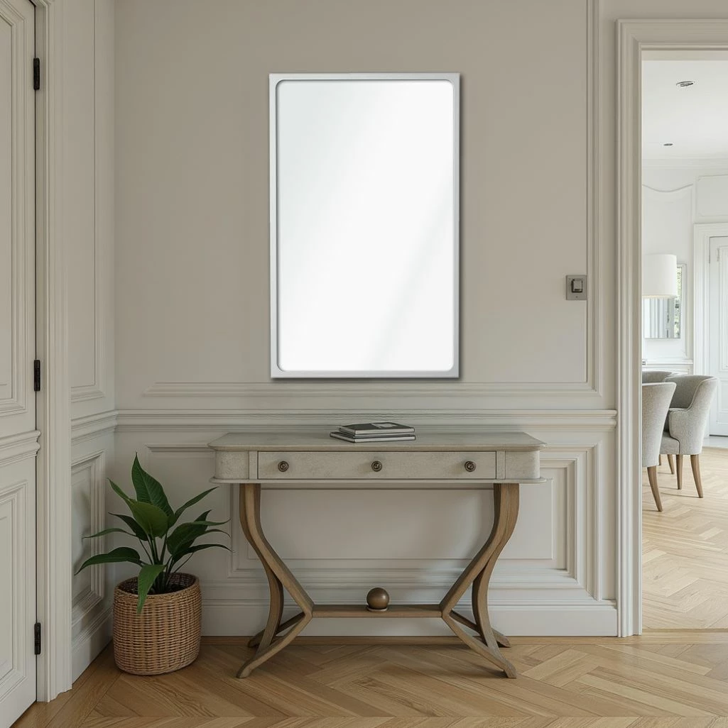 Pasqyrë dekorative Skye Decor, ngjyrë argjendi, 30x50cm