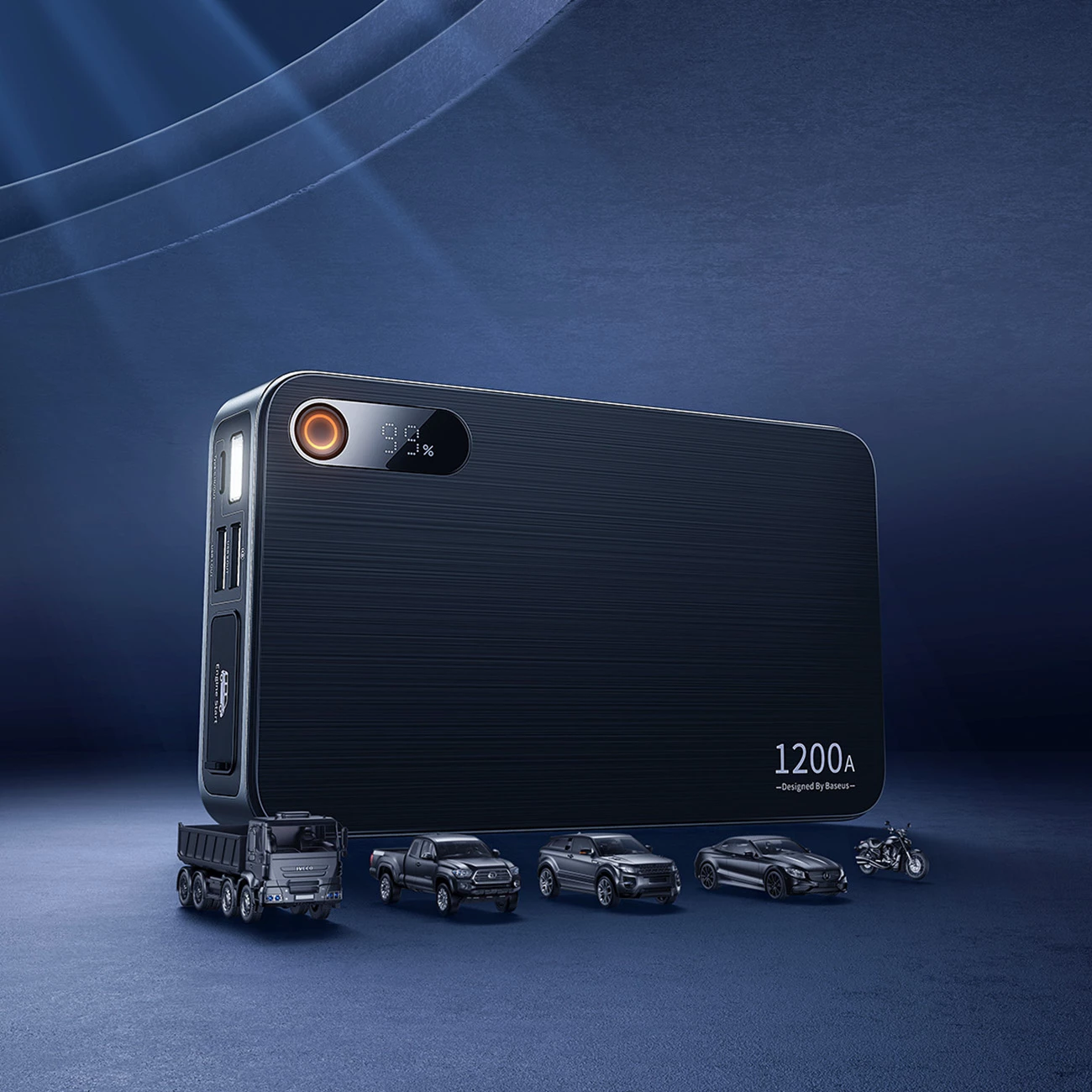 Jump Starter Power Bank Baseus Super Energy Pro+ 1200A, 12000mAh, e zezë