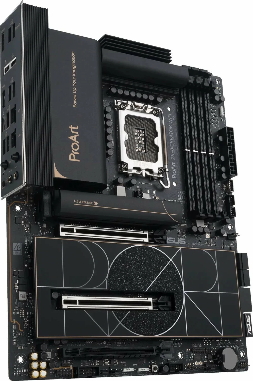 Pllakë amë Asus ProArt Z890-CREATOR WIFI, ATX, DDR5, WiFi 7, 2x LAN (10G + 2.5G), Thunderbolt 5, e zezë me aksente ari