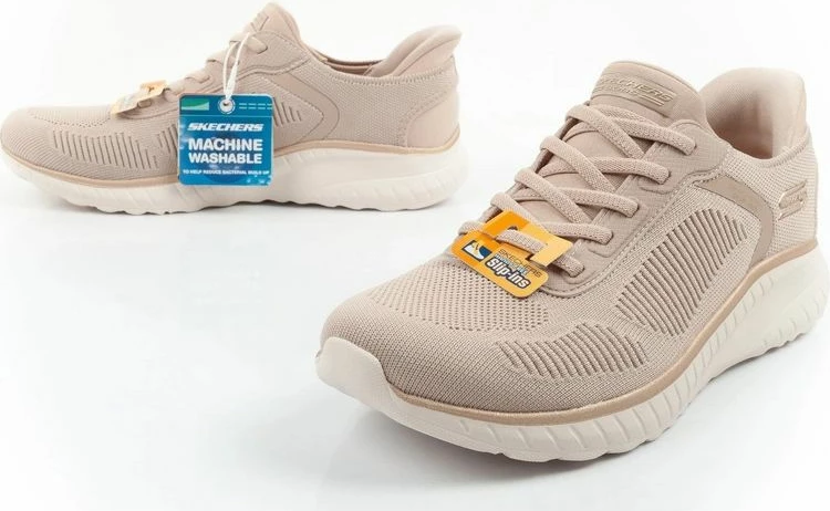 Atlete femra Skechers Bobs Squad Chaos SLIP-INS, bezhë [Madhësia: 40]