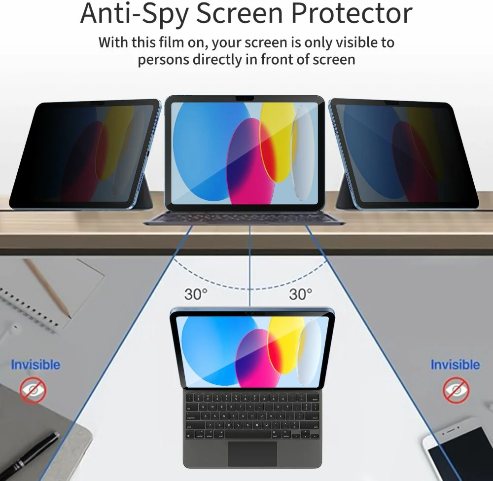 Xham privatësie Tech-Protect Glass Spy+ për iPad 10.9" 2022 / iPad 11" 2025