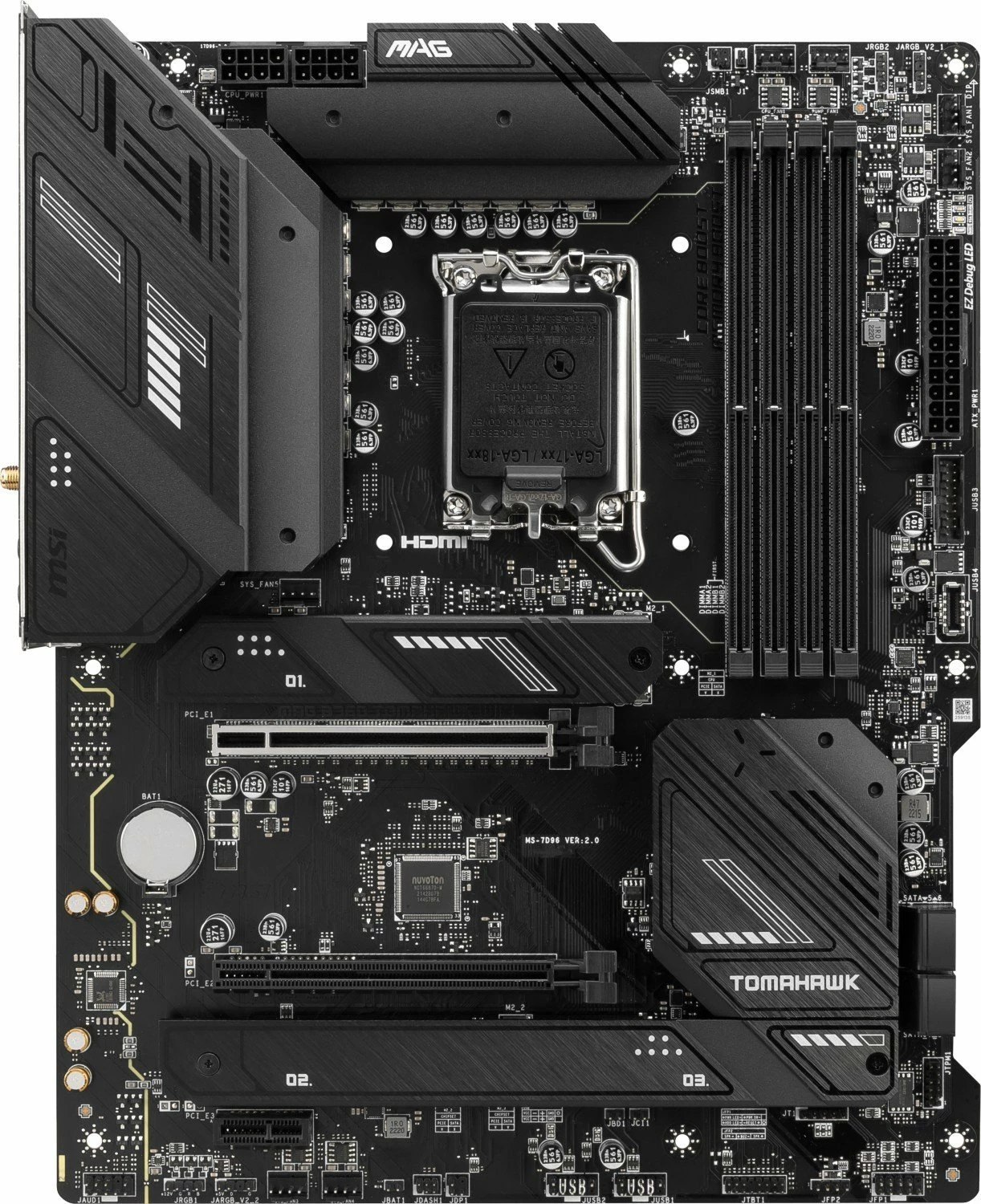 Pllakë amë MSI MAG B760 TOMAHAWK WIFI, ATX, Wi‑Fi 6E, Bluetooth 5.2, 2.5G LAN