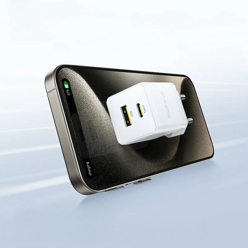 Karikues rrjeti Baseus Palm BSU9054 20W PD3.0/QC3.0 1x USB-A 1x USB-C 3A, i bardhë
