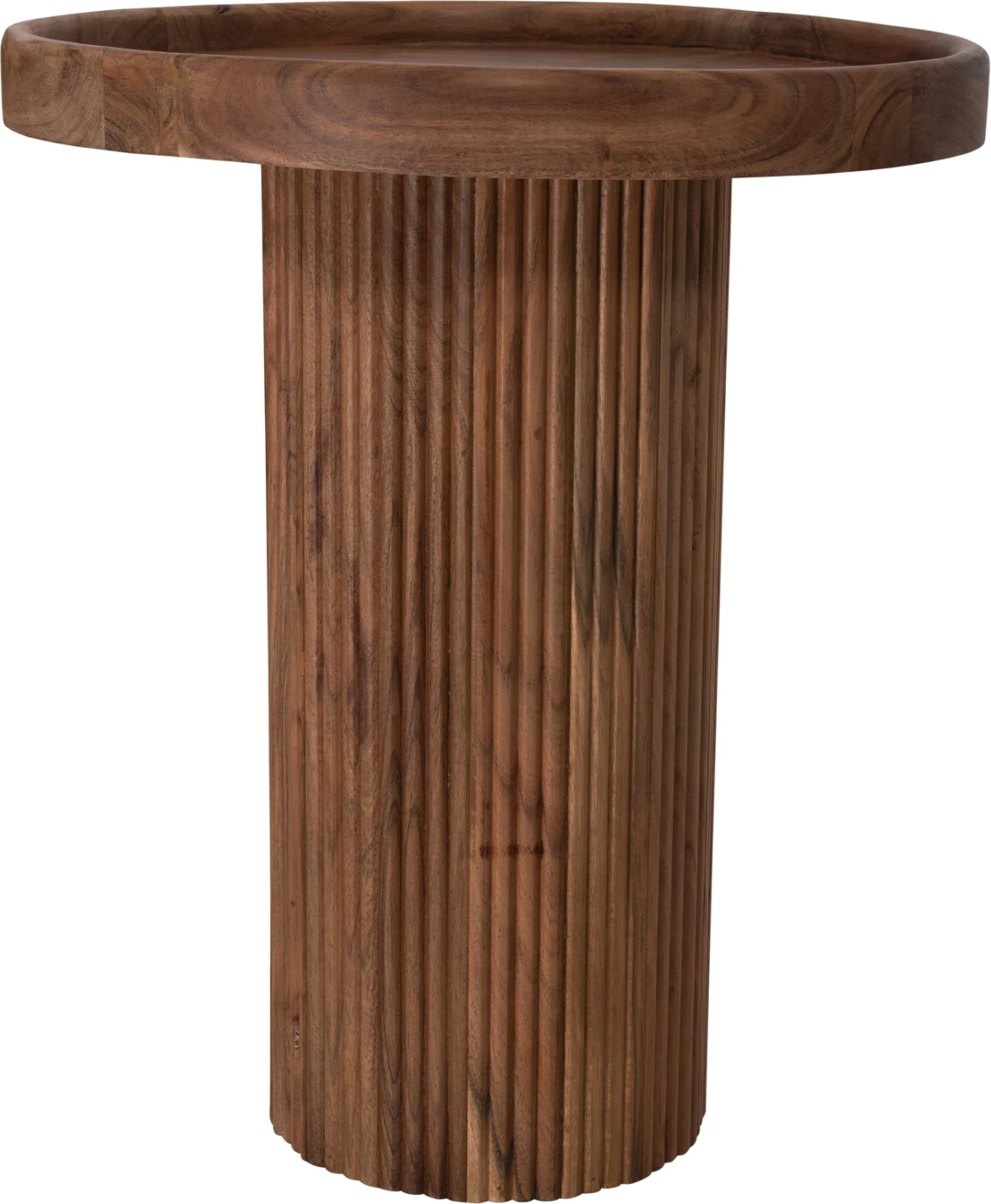 Tavolinë kafeje rrethore RAJJEH, dru akacie, Φ50x60H cm