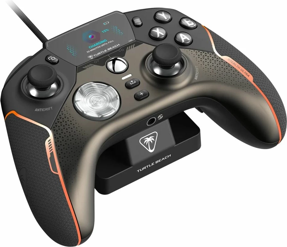 Kontroller gaming wireless Turtle Beach Stealth Ultra, me stacion karikimi, për Xbox/PC/Android, i zi