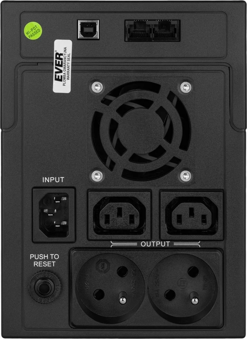 Kasë UPS EVER EASYLINE 2200, 2200 VA, 1200 W, Tower, E zezë