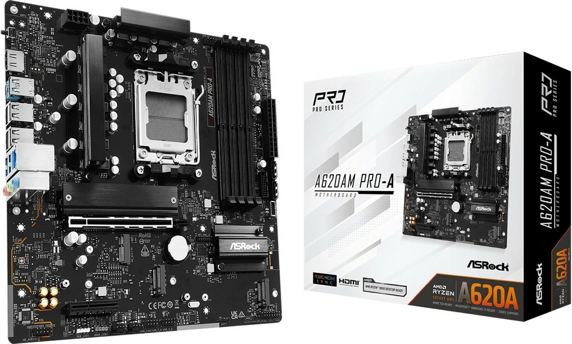 Pllakë amë ASRock A620AM PRO-A, Socket AM5, micro ATX, DDR5, e zezë
