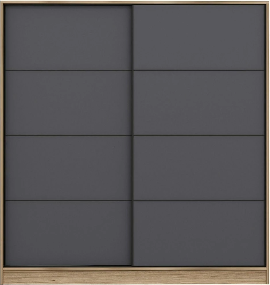 Dollap për dhomë gjumi, ngjyrë dore dhe antracit, Skye Decor, 3975