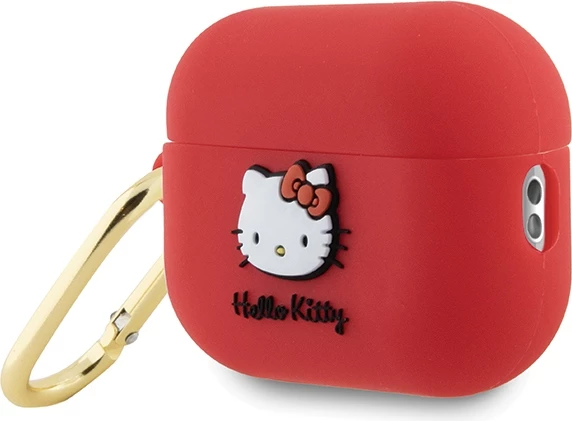 Mbështjellës Hello Kitty Silicone 3D Kitty Head për AirPods Pro 2, Fuchsia