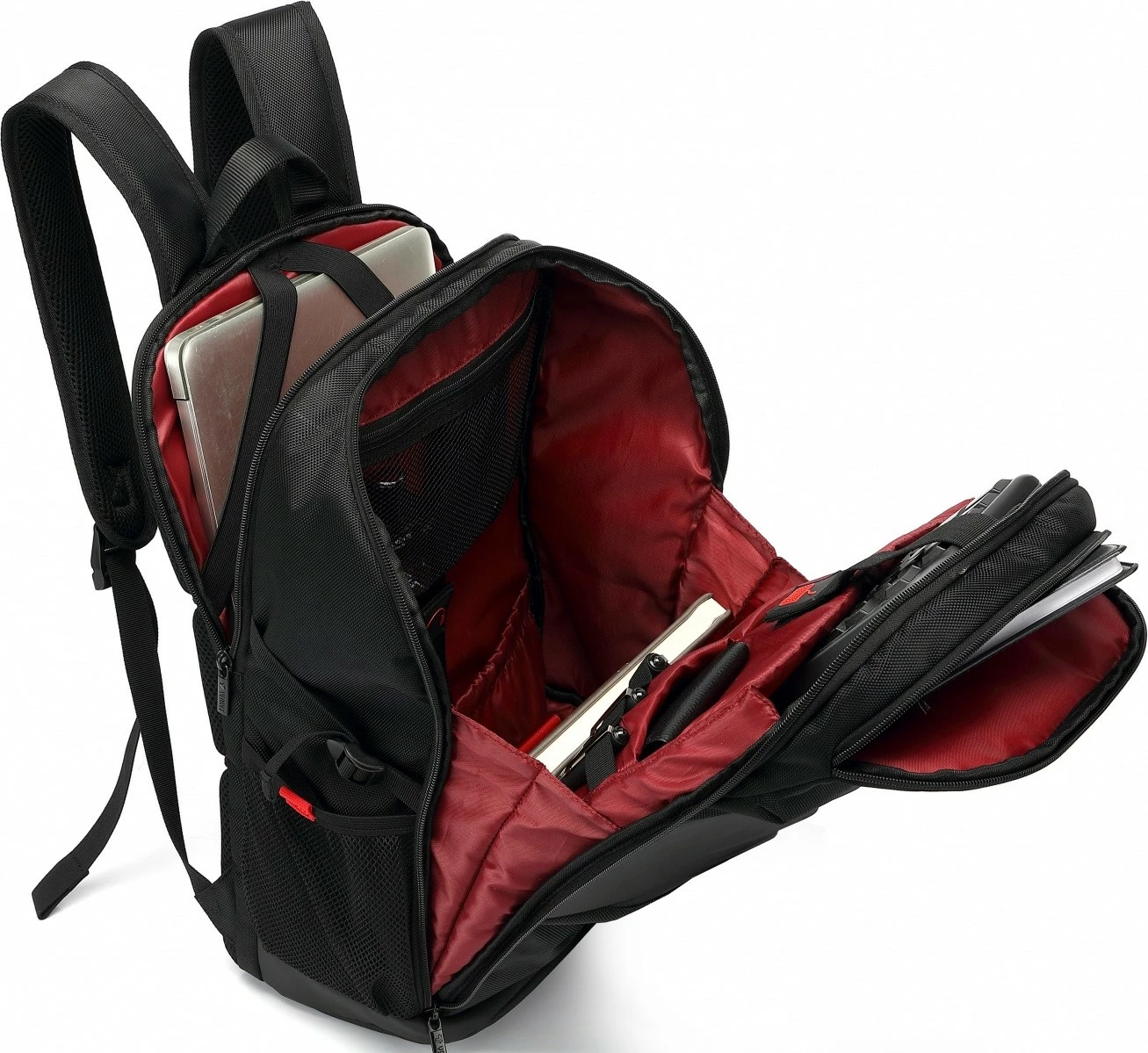 Çantë shpine për laptop YENKEE YBB 1503 SHIELD, 15.6", e zezë/kuqe