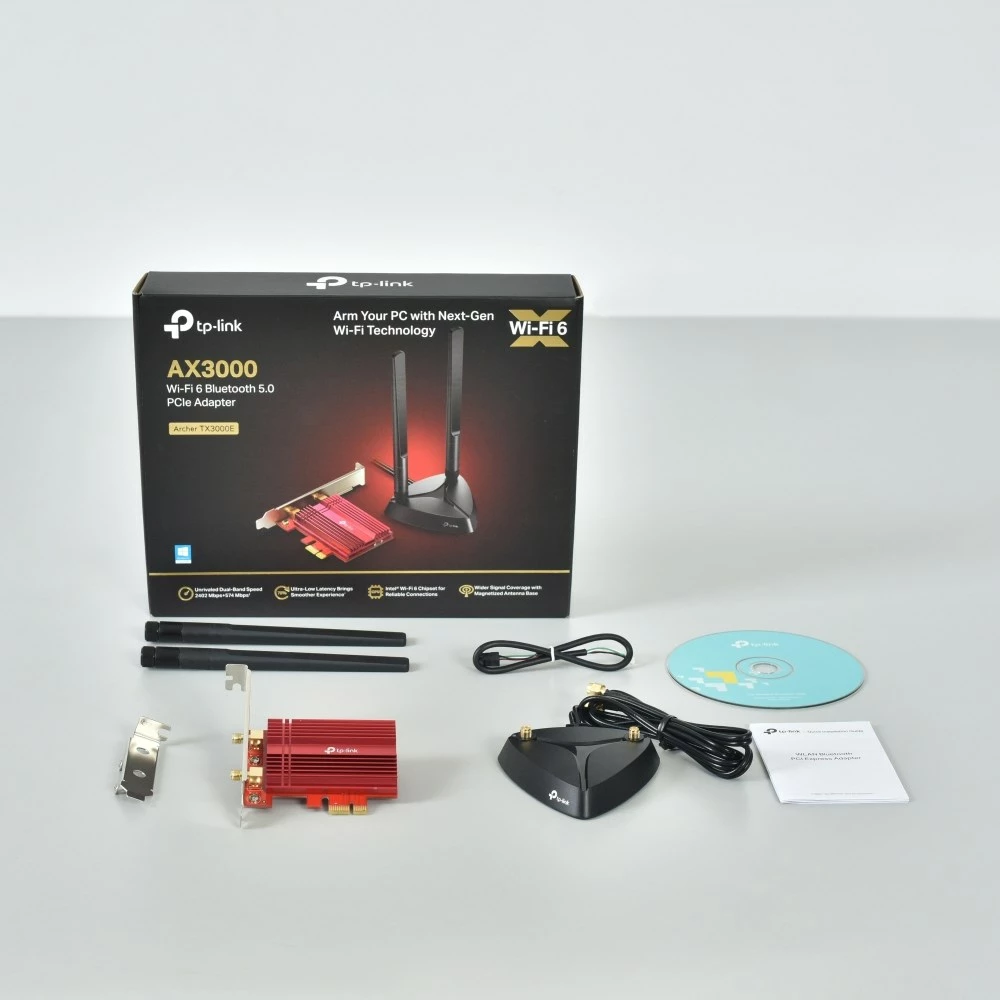 Adapter Wi-Fi TP-Link Archer TX3000E, i kuq