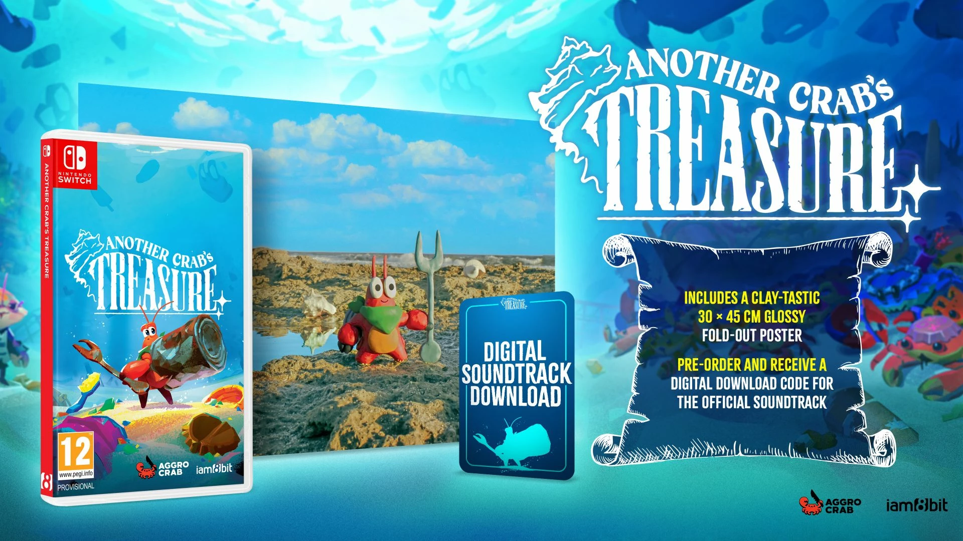 Lojë iam8bit Another Crab's Treasure për Nintendo Switch, edicion fizik me poster 30x45 cm + kod soundtrack