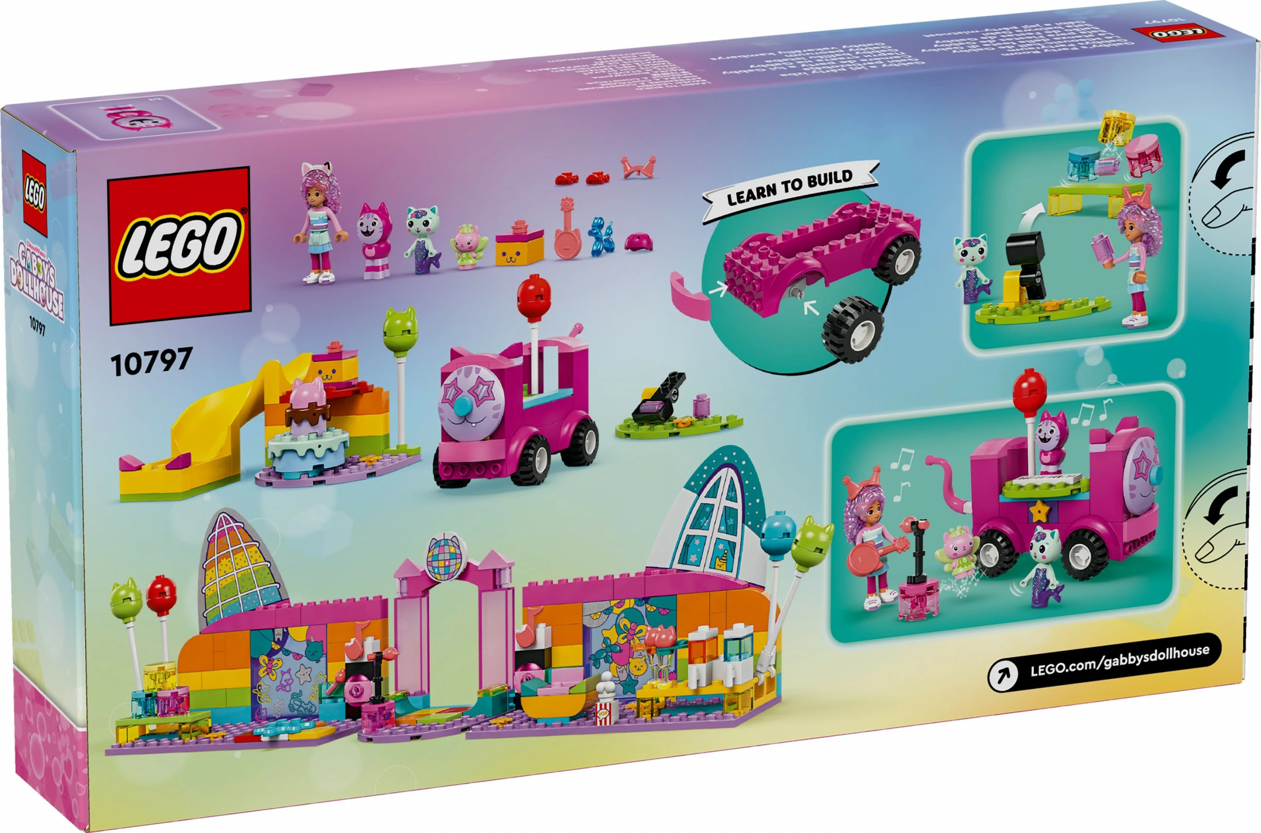 Set ndërtimi LEGO Gabby's Party Room, 252 pjesë, shumëngjyrësh