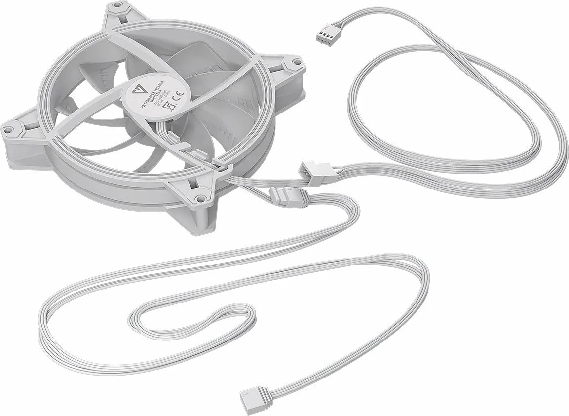 Ventilator kasë Modecom Volcano Apex 140 ARGB 140mm 4-pin PWM, i bardhë, 1 copë