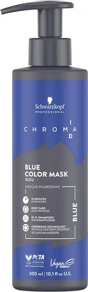 Maskë ngjyruese për flokë Schwarzkopf Professional Chroma ID Blue, 300ml