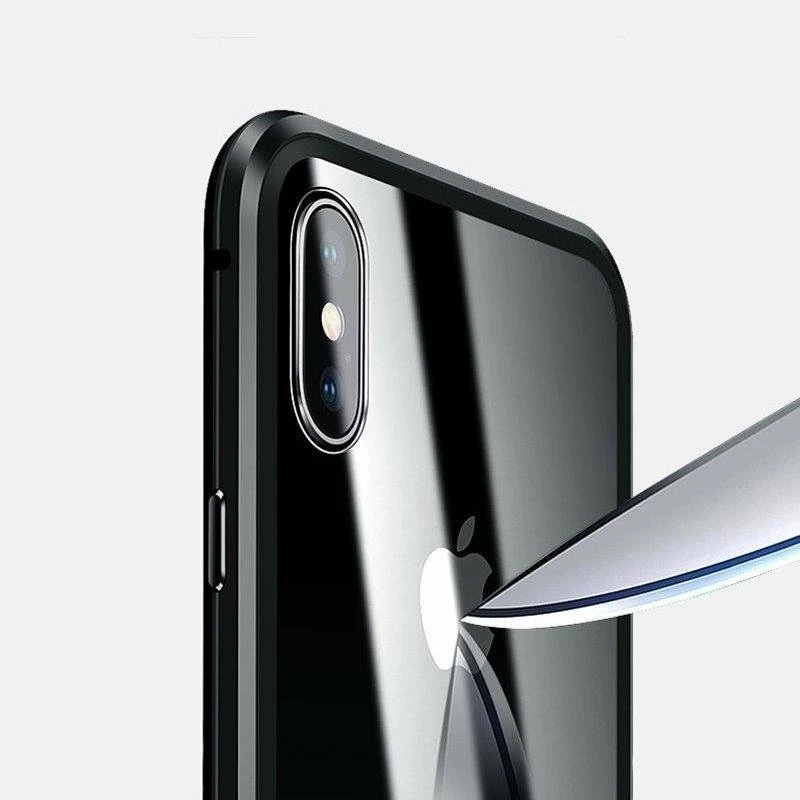 Mbështjellës Wozinsky Full Magnetic Case për Samsung Galaxy A72, xham i integruar, zi-transparent