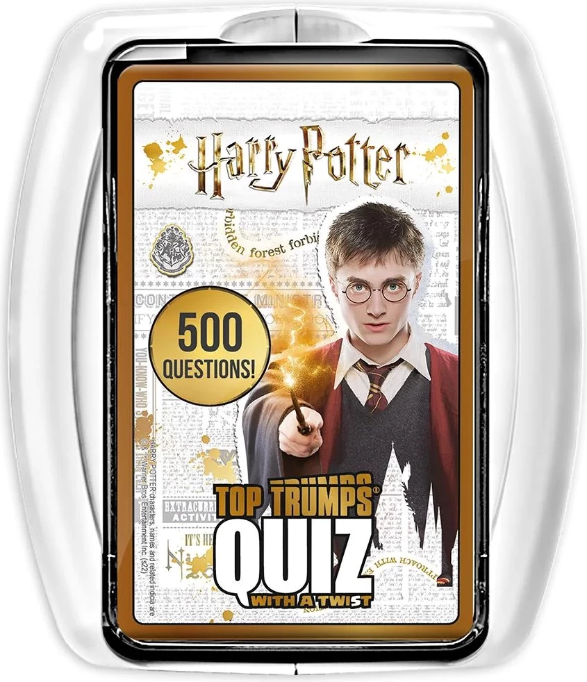 Lojë kuizi me letra Top Trumps Harry Potter Quiz with a Twist, 500 pyetje