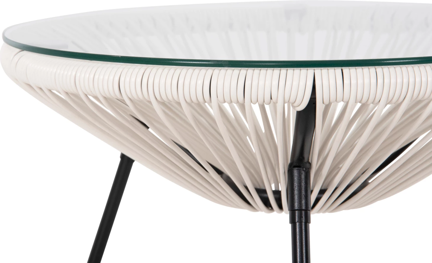 Tavolinë Allegra FH5874.12, e bardhë/zezë, Φ47x45H cm