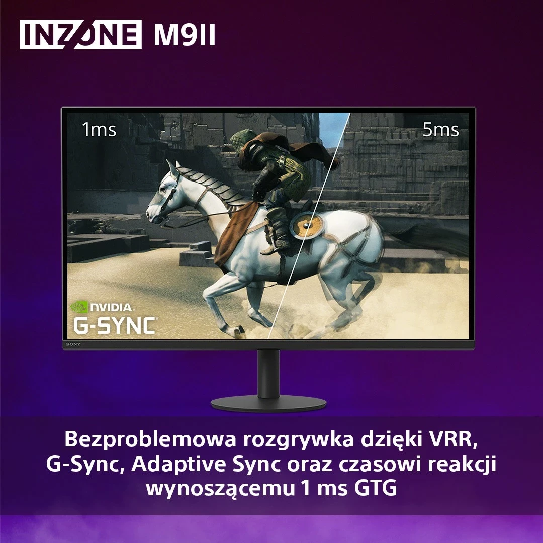 Monitor Sony INZONE M9II, 27", 4K, IPS, 160Hz, HDR, e zezë
