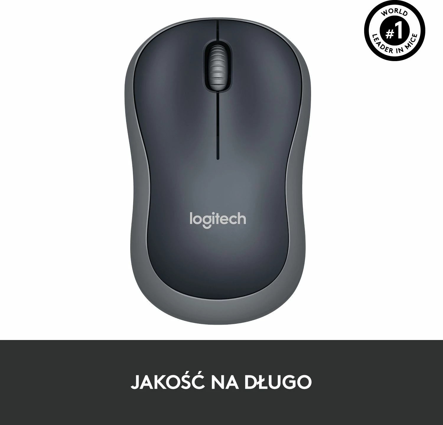 Maus Logitech M185 1000 DPI wireless me USB receiver, zi-gri