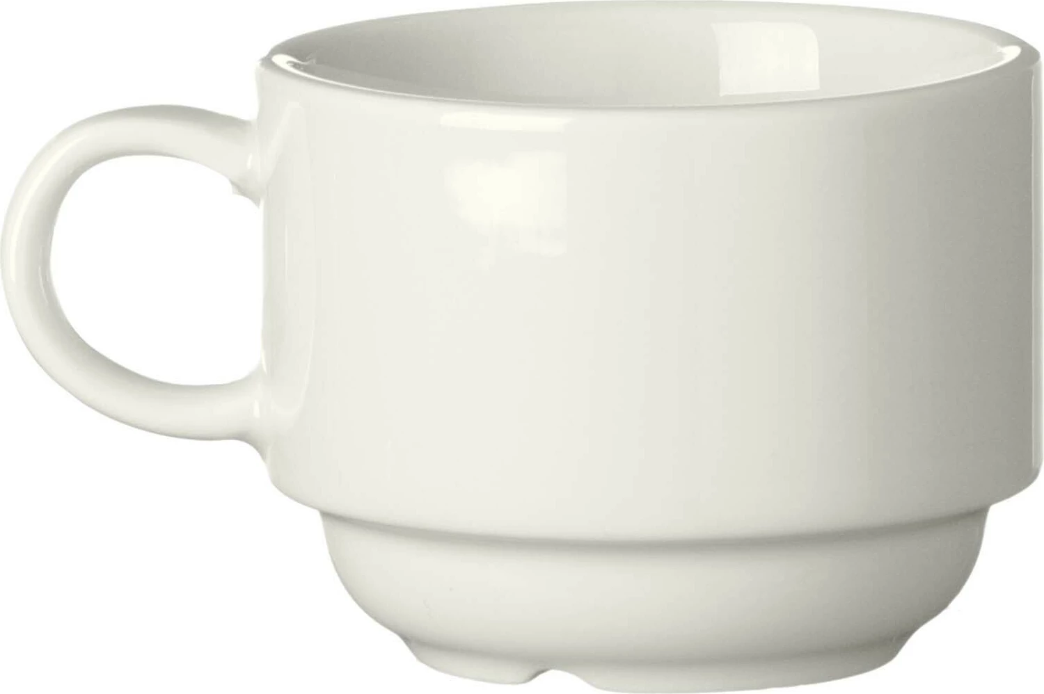 Filxhan kapuçino Fine Dine Pure Crema 250 ml, stivueshëm, krem, set 8 copë