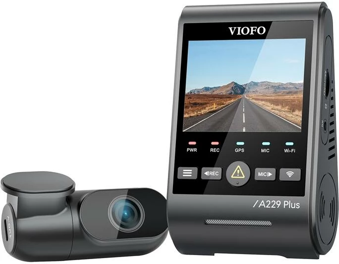Video regjistrues veture Viofo A229 Plus 2CH, 2K + 2K, WiFi, GPS, i zi