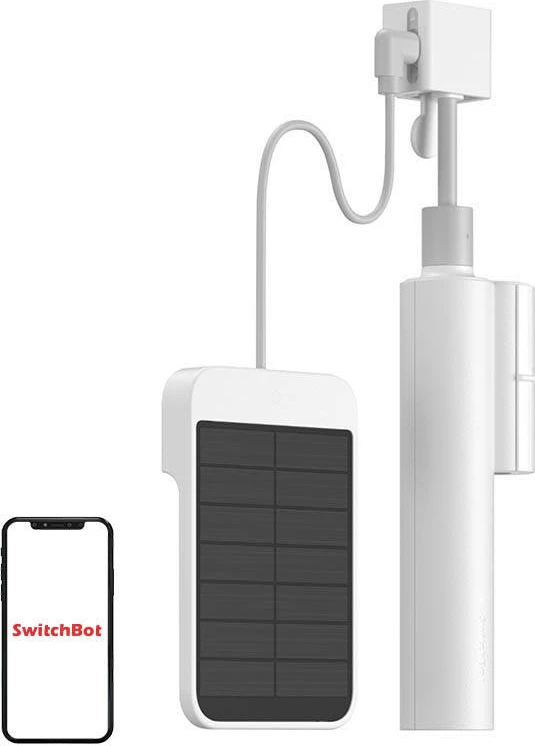 Sistem i mençur për perde SwitchBot Blind Tilt W2701600, i bardhë, me panel diellor