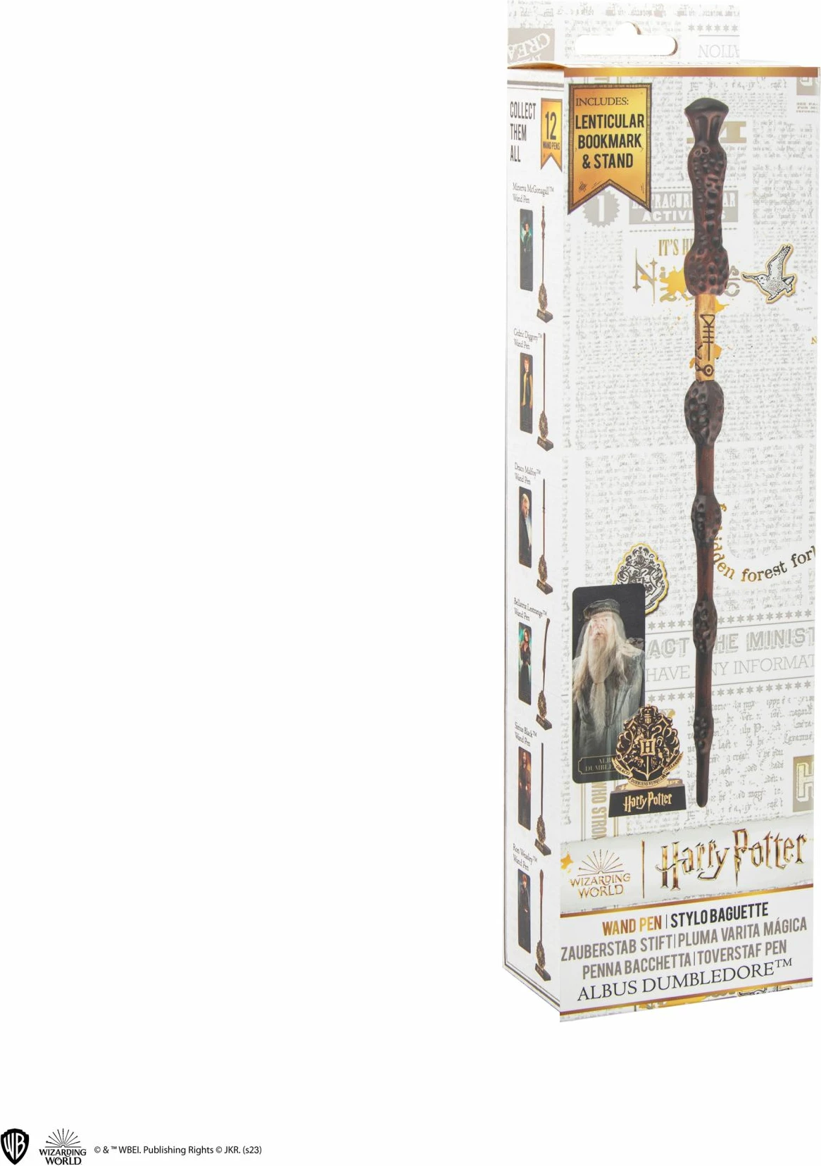 Stilolaps Cinereplicas Albus Dumbledore (Elder Wand) 24.8 cm, me mbajtëse + shenjues libri (unit box)