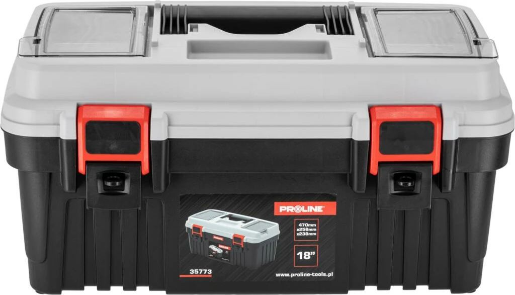Kuti veglash PROLINE 35773 47x25.6x24 cm zi/kuqe