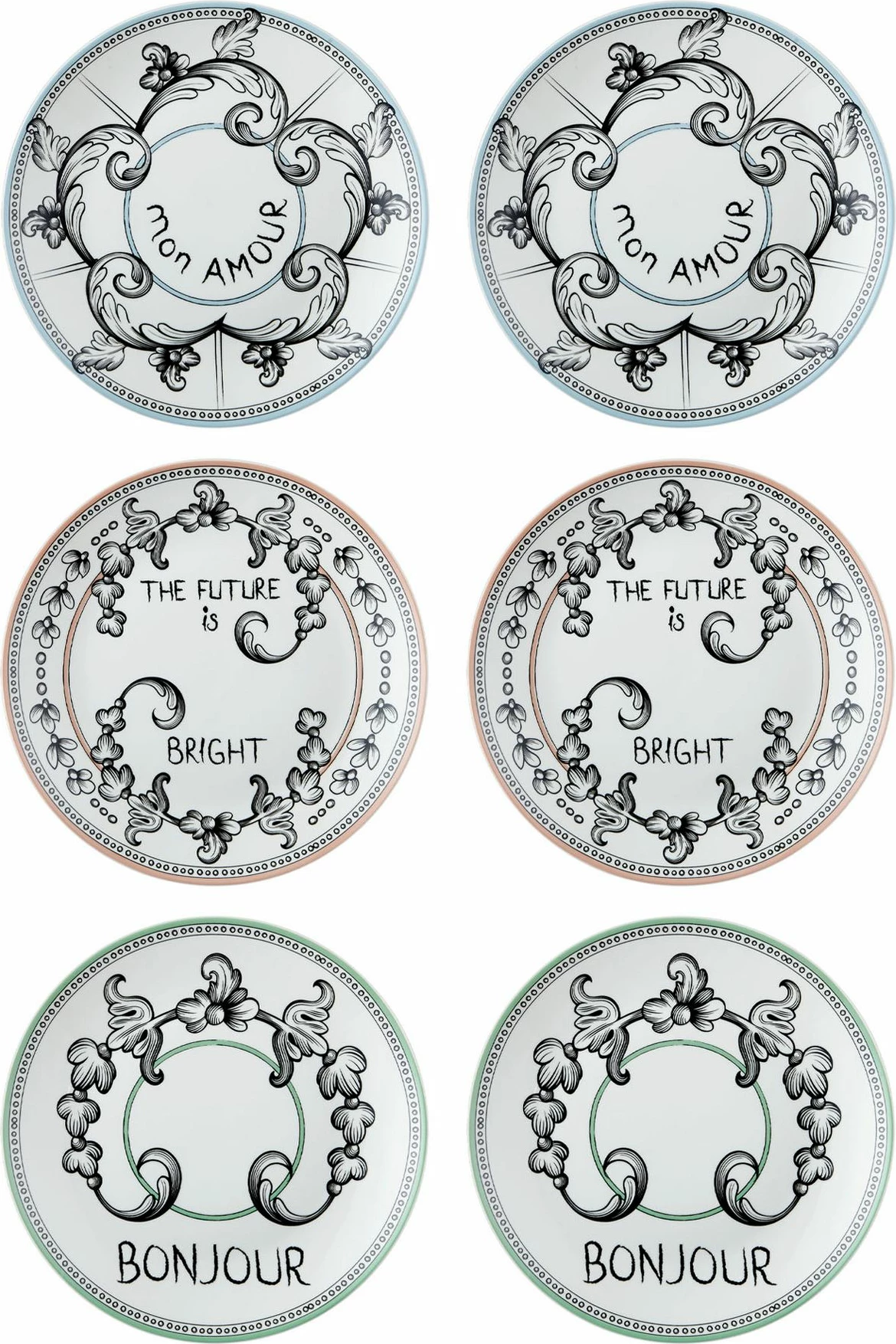 Set pjatash për ëmbëlsira (6 copë), Hermia, DNR0055
