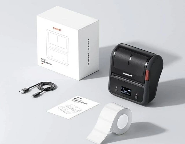 Printer etiketash NiiMbot B3S_P, portativ, 2000 mAh, Gri