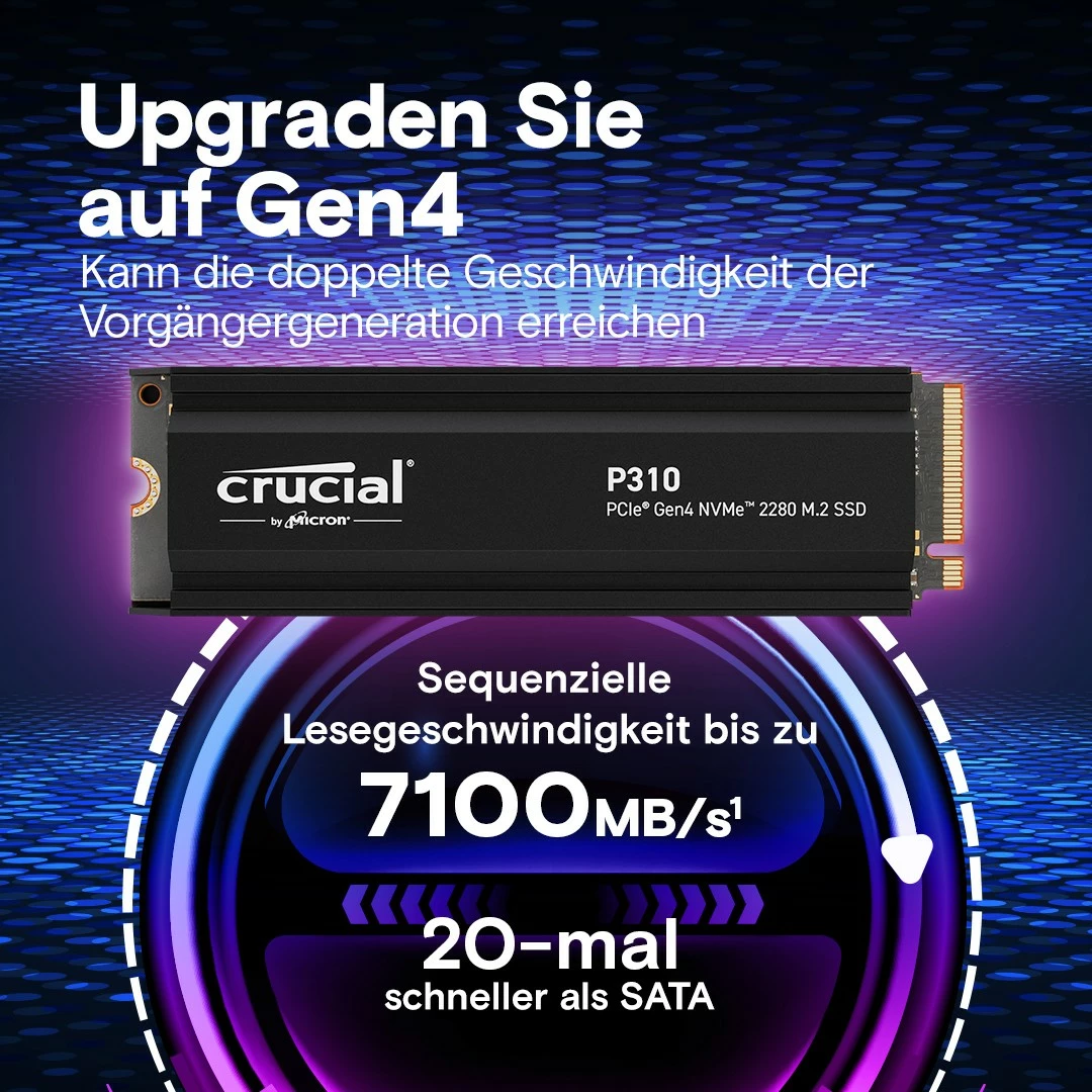 SSD Crucial P310, 2 TB, M.2, 7100 MB/s