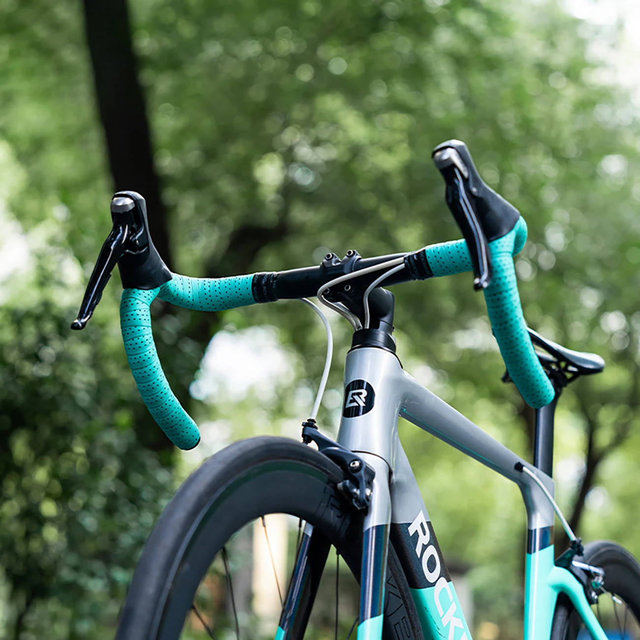 Shirit timoni për biçikletë Rockbros 71240004001, EVA, model 'Shark', i zi, set