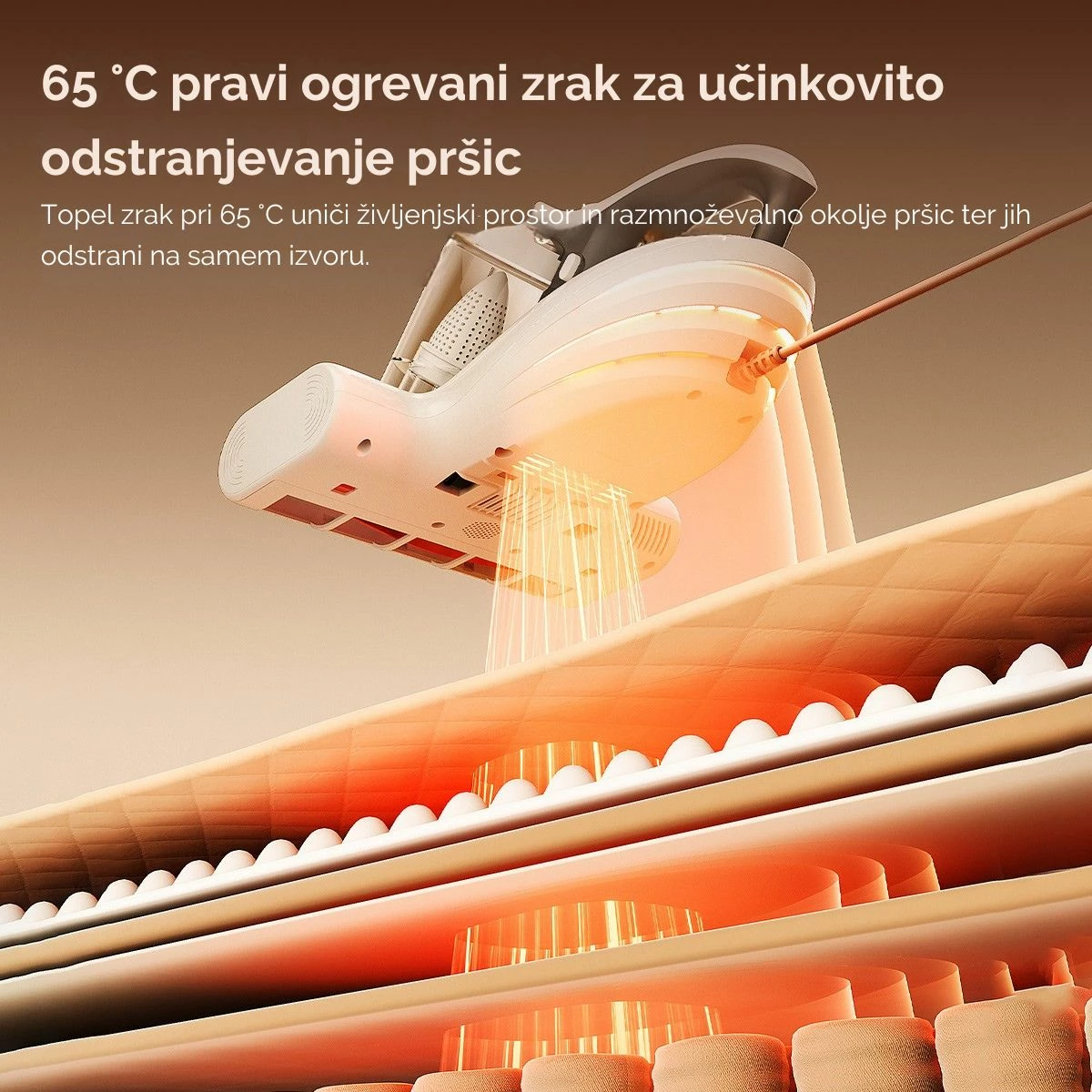 Fshesë kundër marimangave Uwant M500 13000Pa, 65°C, UVC LED, ultrasonike, e bardhë