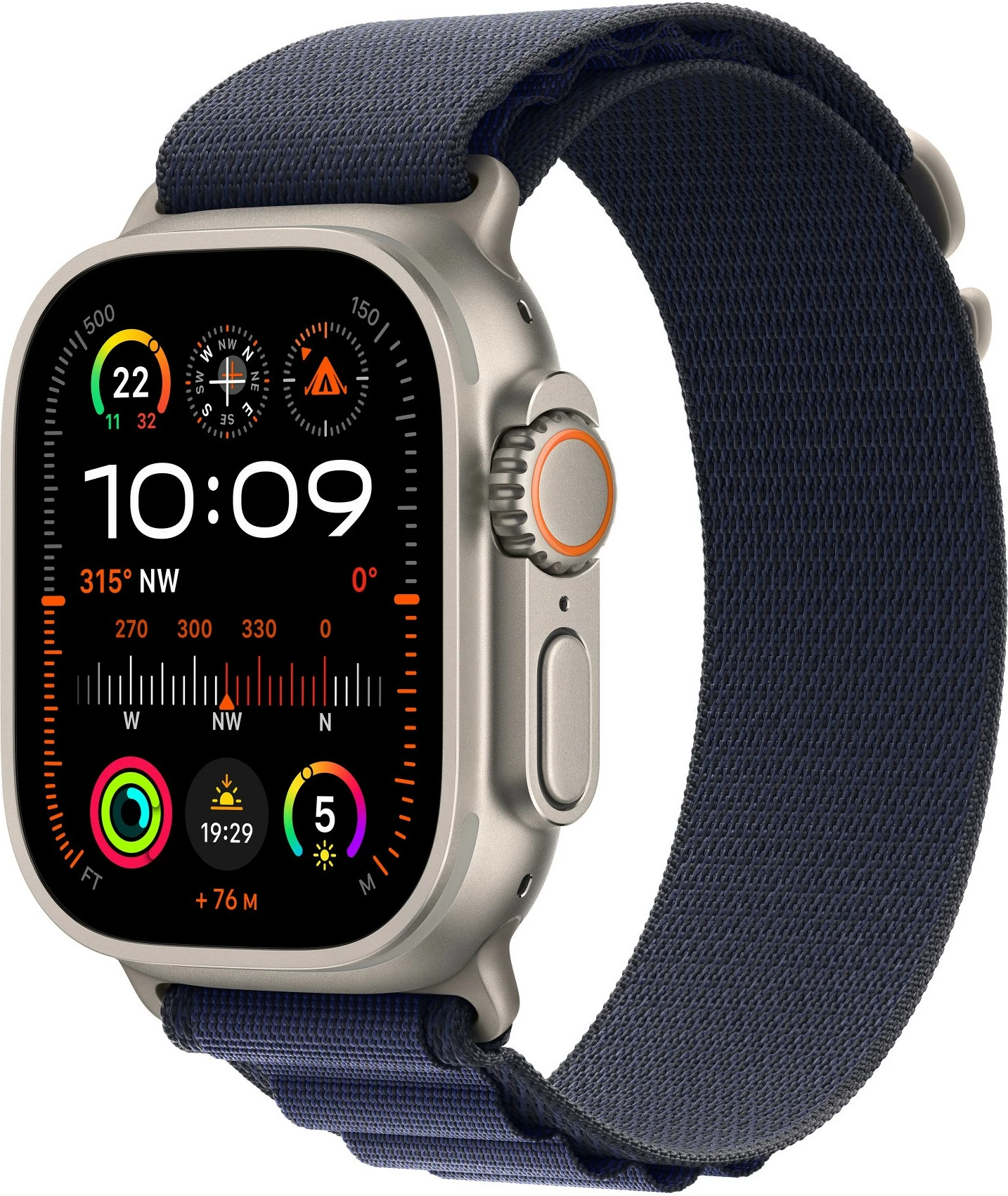 Rrip Apple 49mm Alpine Loop, Titanium, Navy